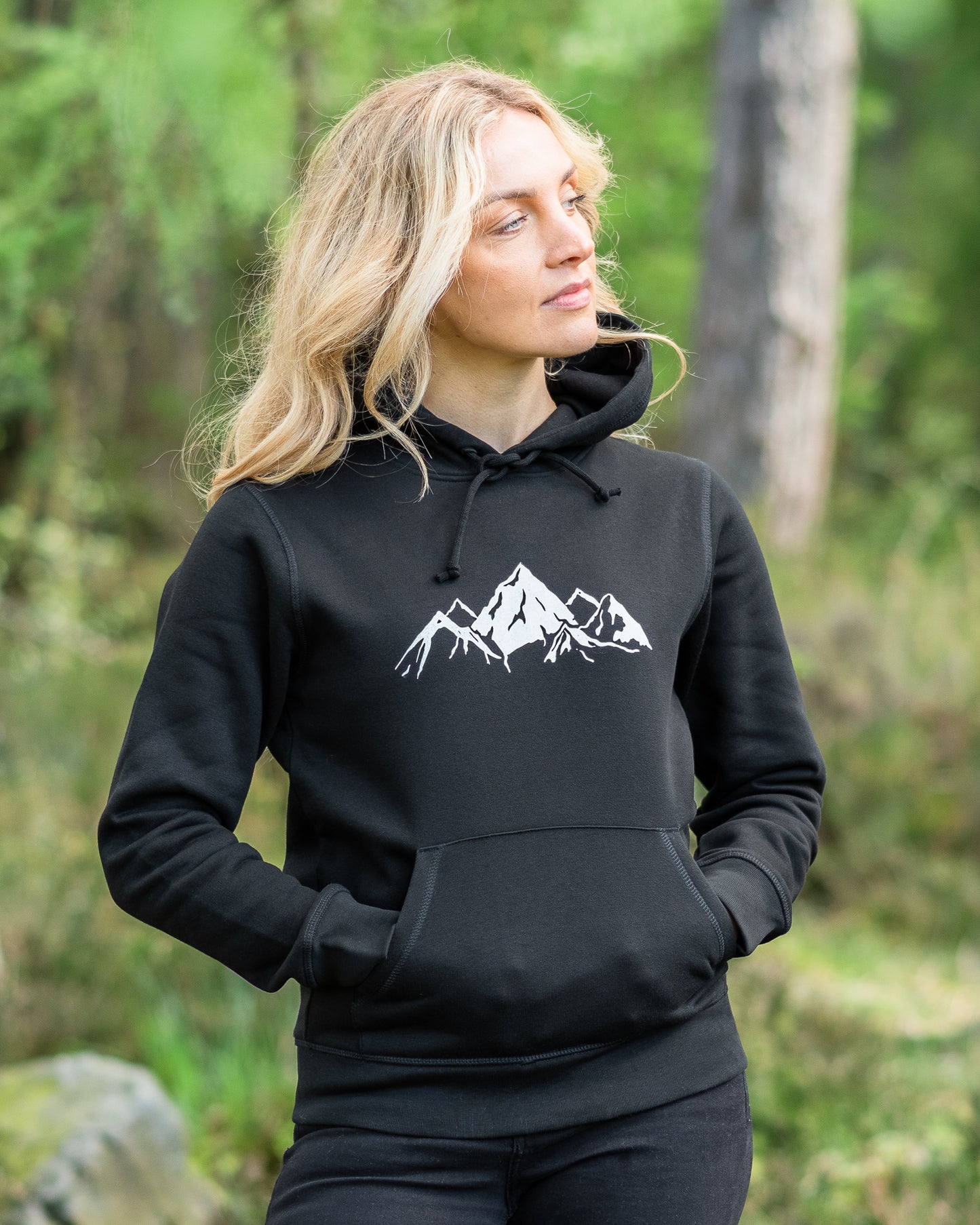 The Mountains Hoodie in Black