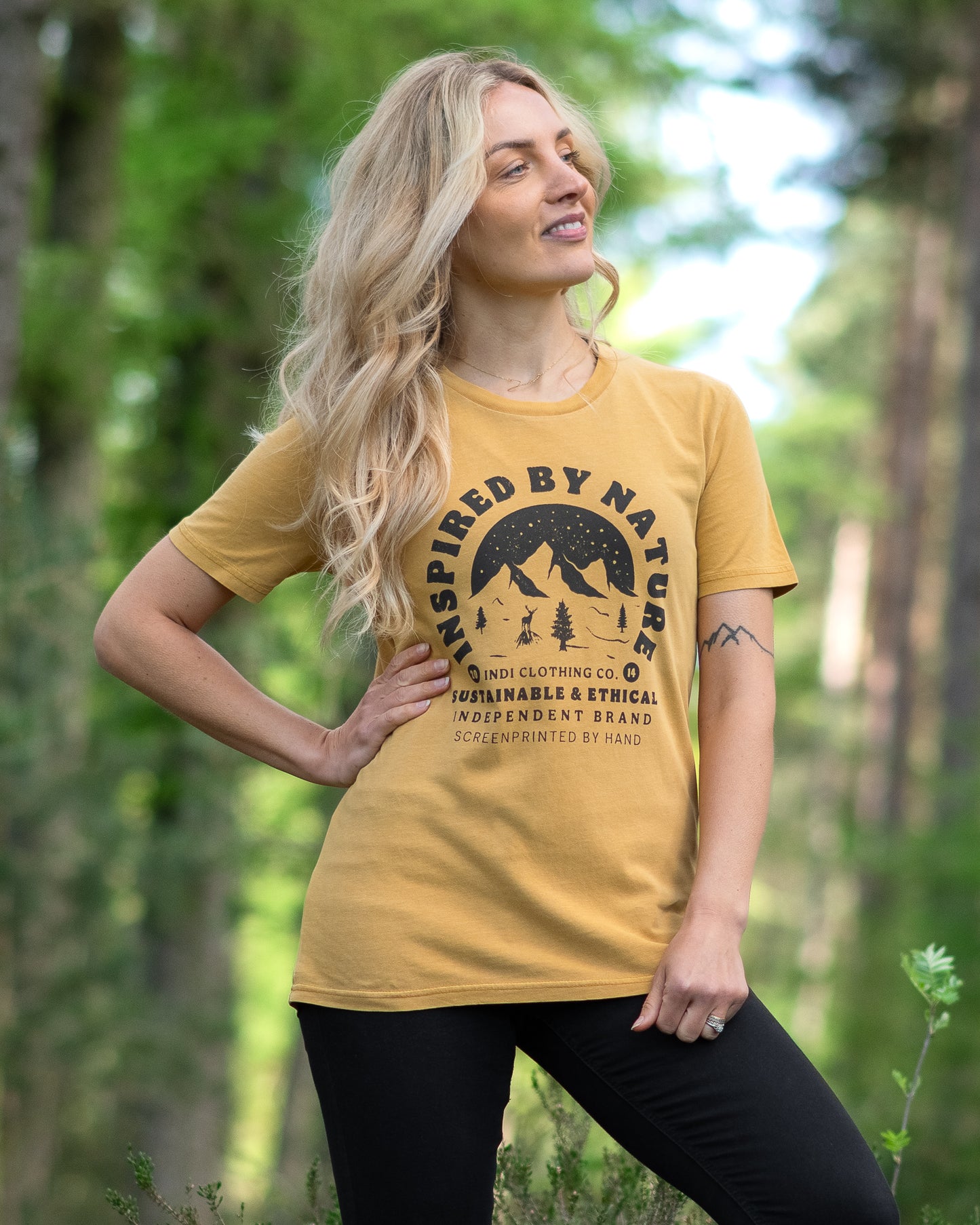 'Inspired By Nature' T-shirt in Vintage Ochre