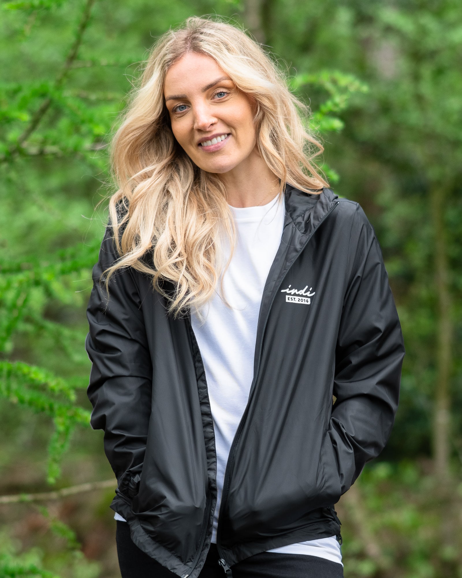 The Recycled Windbreaker Jacket in Black Indi Clothing Co