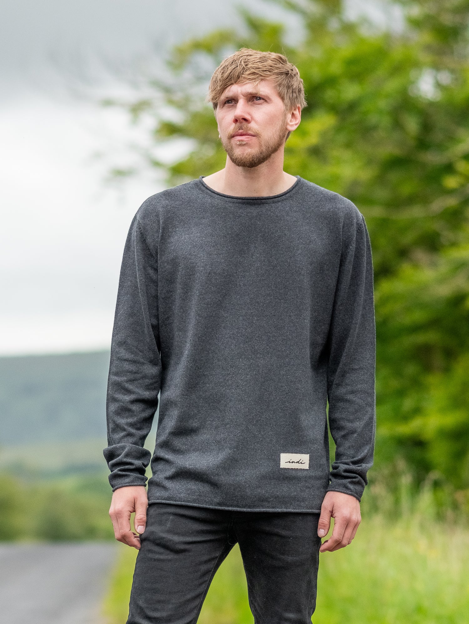 EcoBlend Lightweight Sweater in Dark Grey Indi Clothing Co