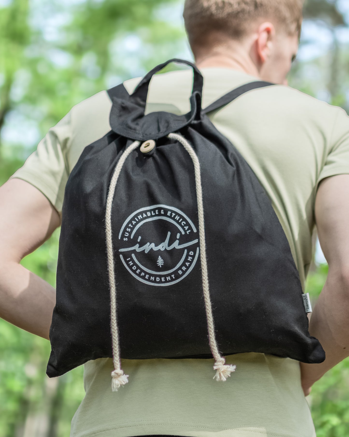 Natural Organic Backpack in Black
