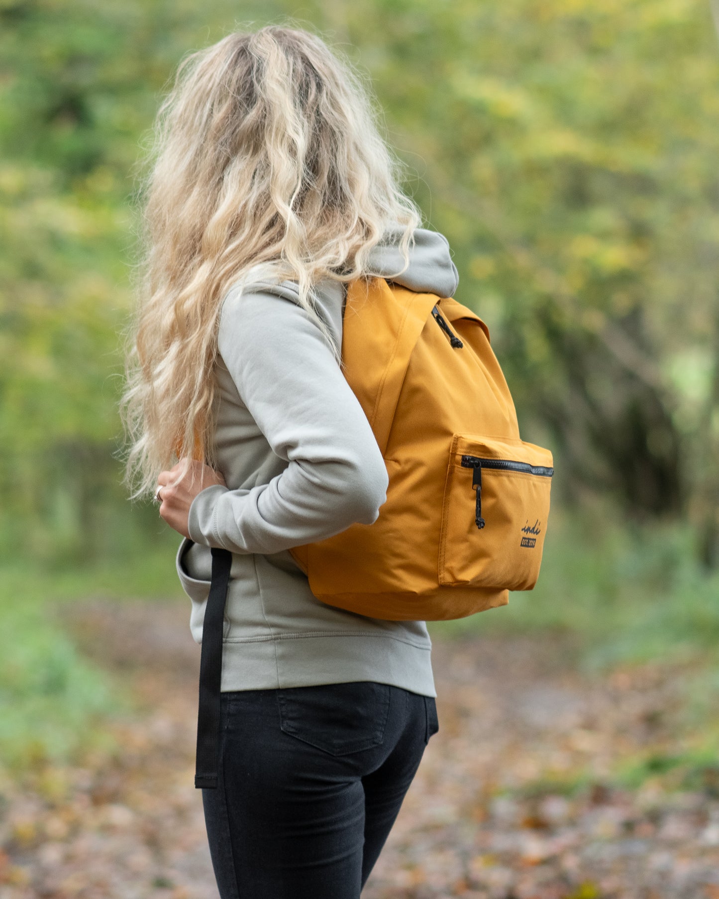 Recycled Backpack in Mustard