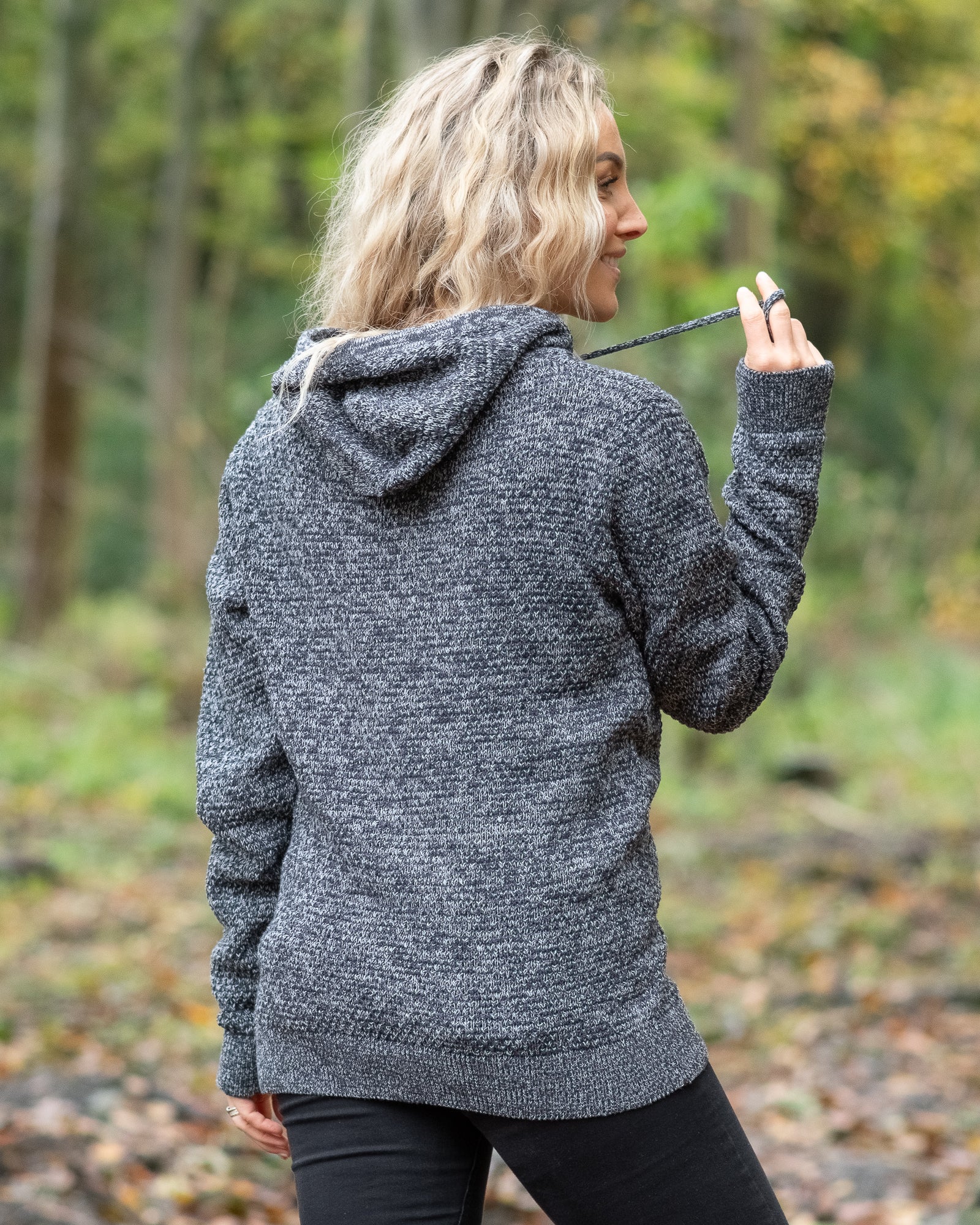 Grey 2024 knitted hoodie