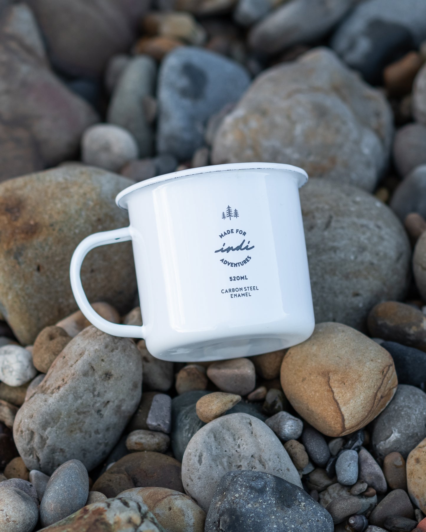 Indi 'Made for Adventures' Large Enamel Mug (520ml)