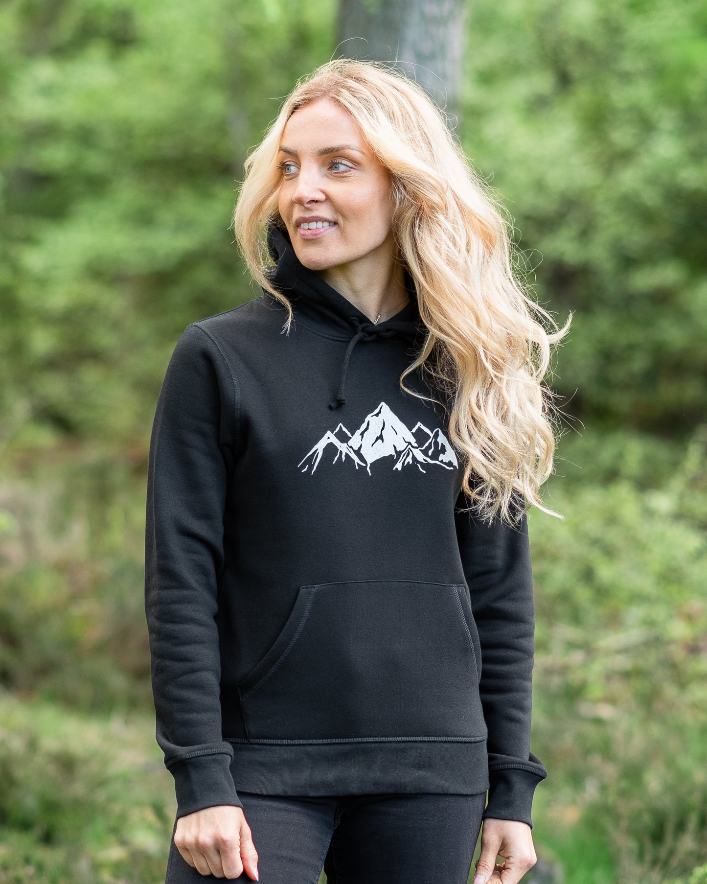 The Mountains Hoodie in Black