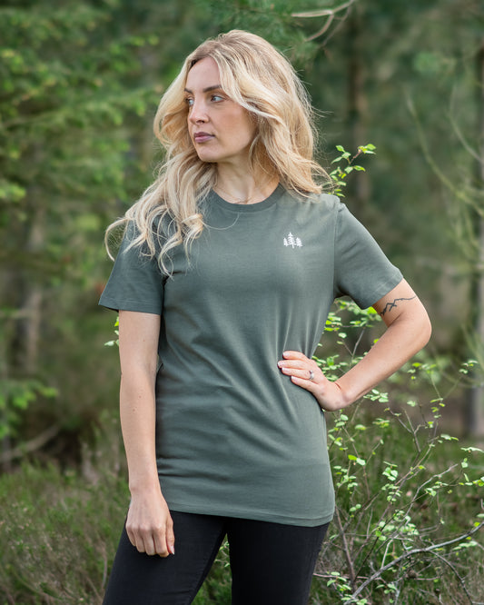 Trees Emblem 2.0 T-shirt in Dusty Khaki