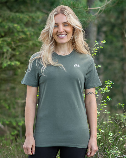 Trees Emblem 2.0 T-shirt in Dusty Khaki