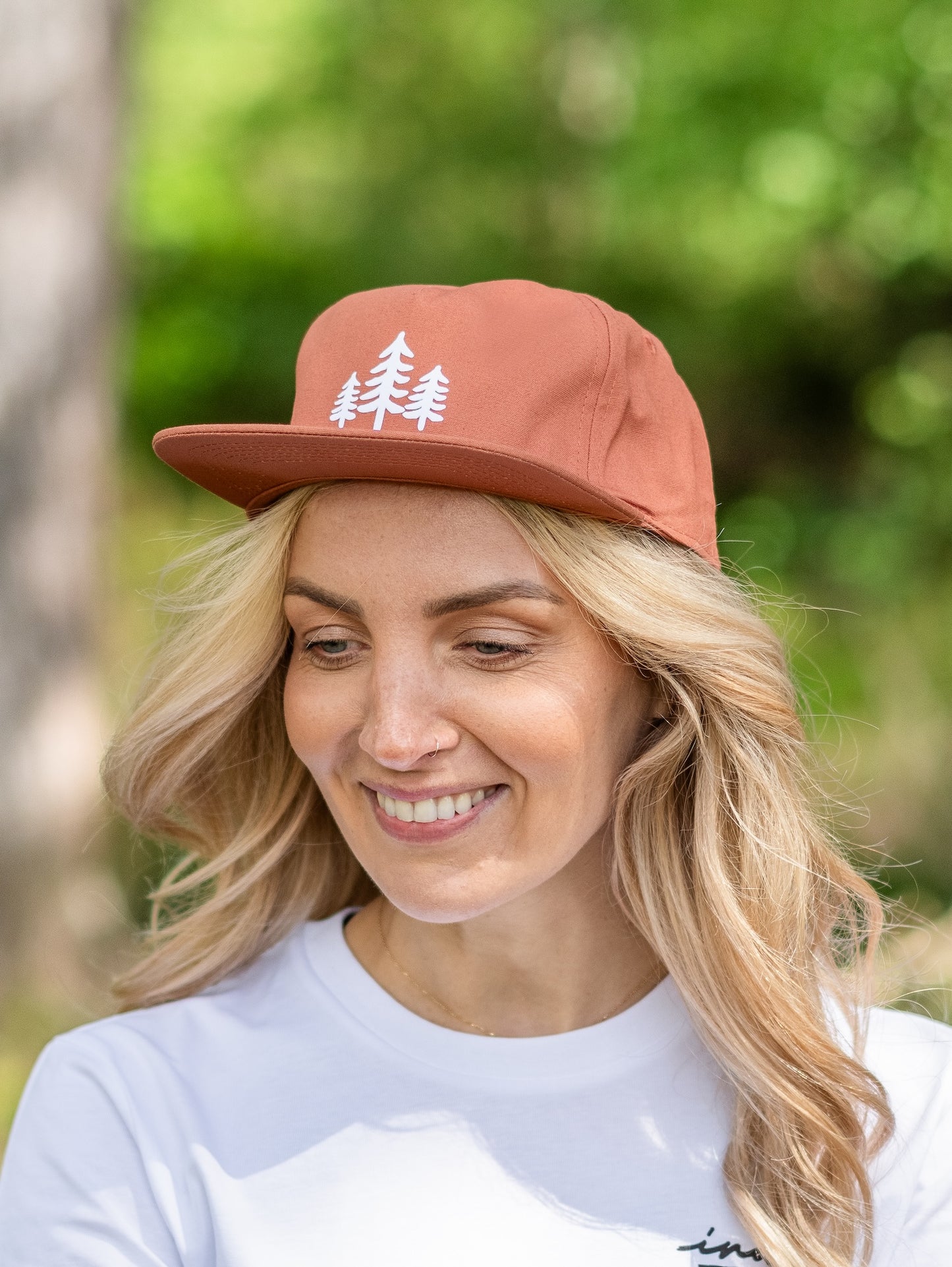 Trees Emblem Cap in Terracotta