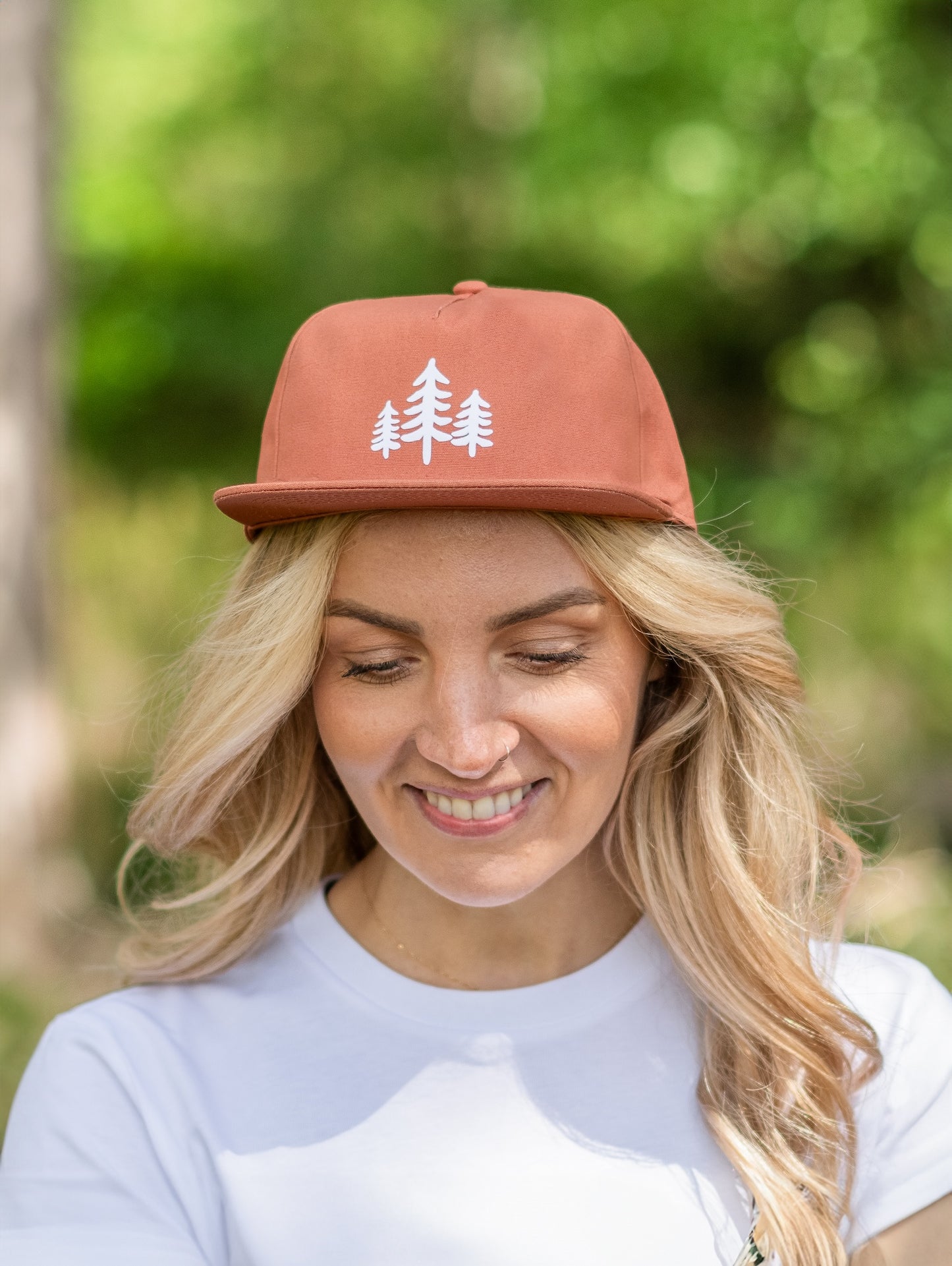 Trees Emblem Cap in Terracotta