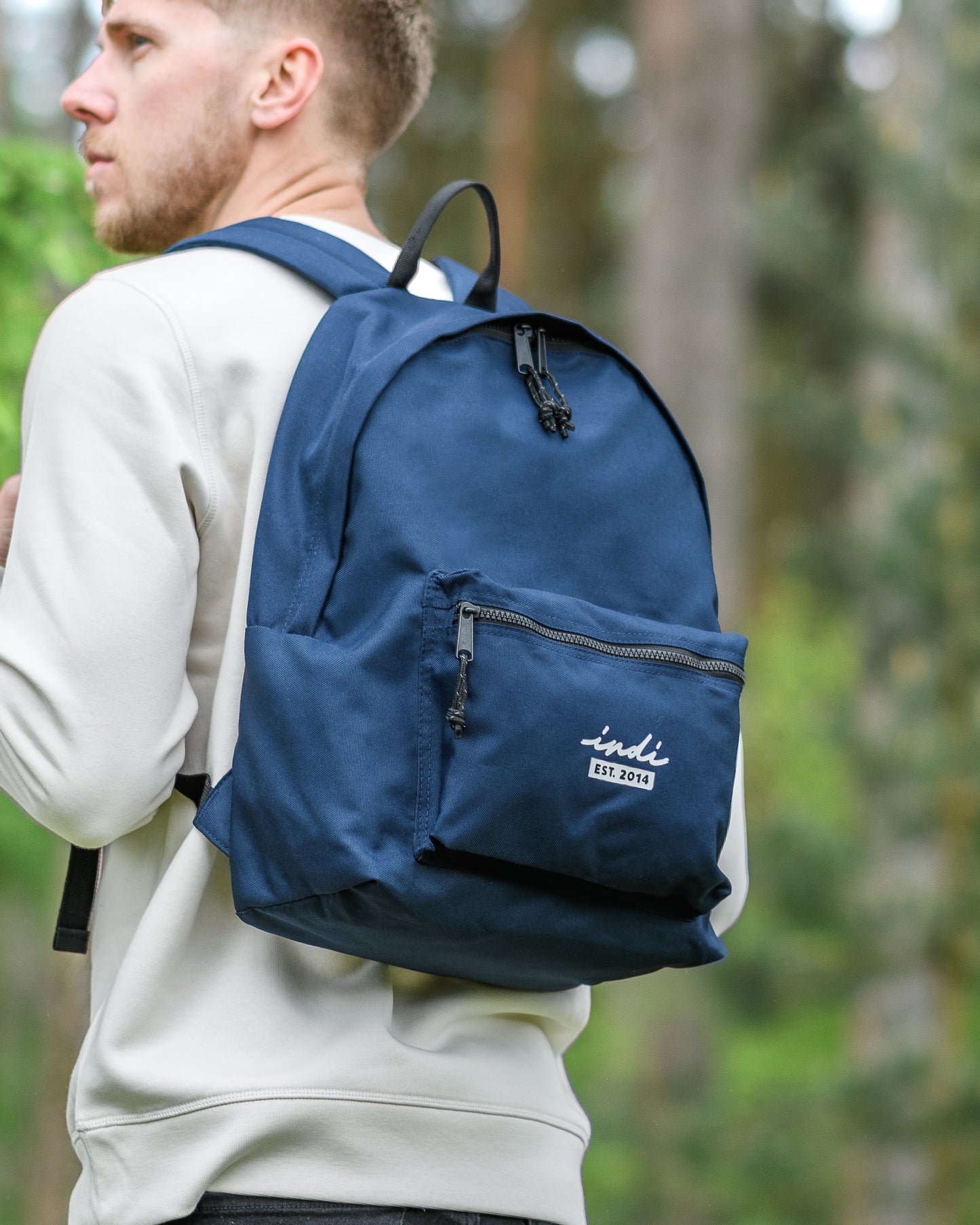Recycled Backpack in Navy