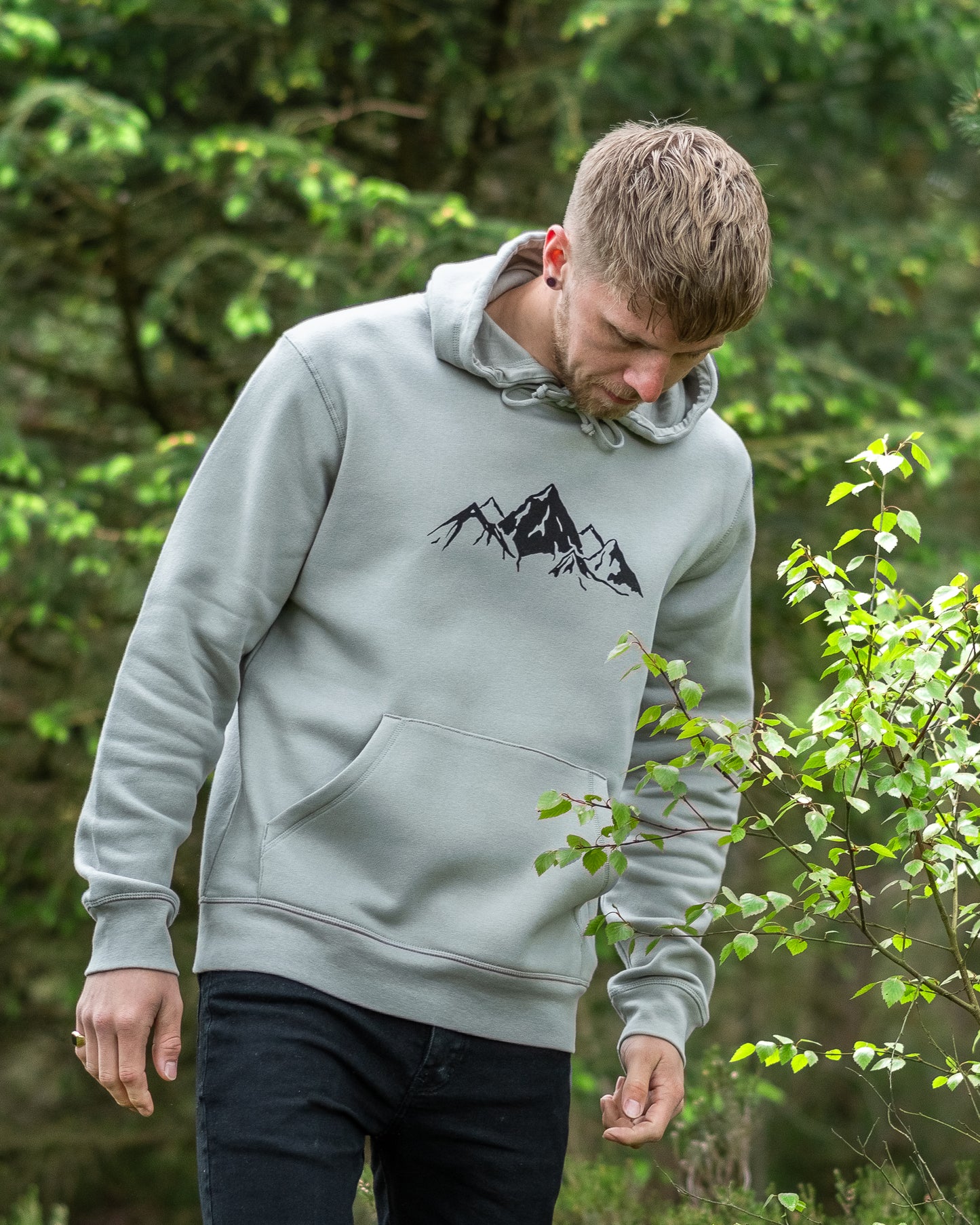 The Mountains Hoodie in Pure Grey