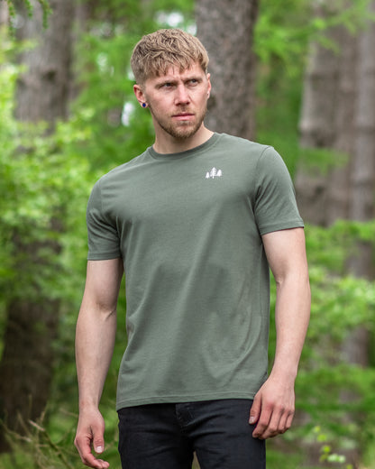 Trees Emblem 2.0 T-shirt in Dusty Khaki