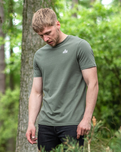 Trees Emblem 2.0 T-shirt in Dusty Khaki