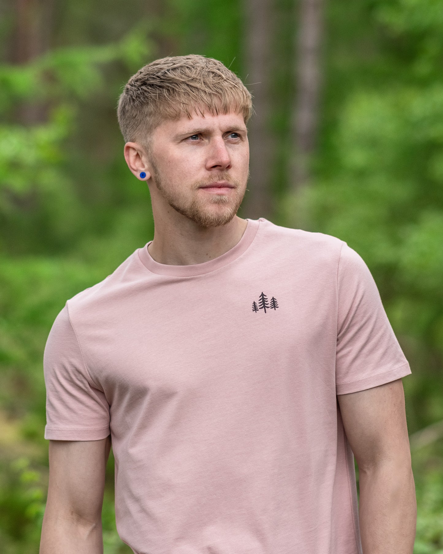 Trees Emblem 2.0 T-shirt in Dusty Pink