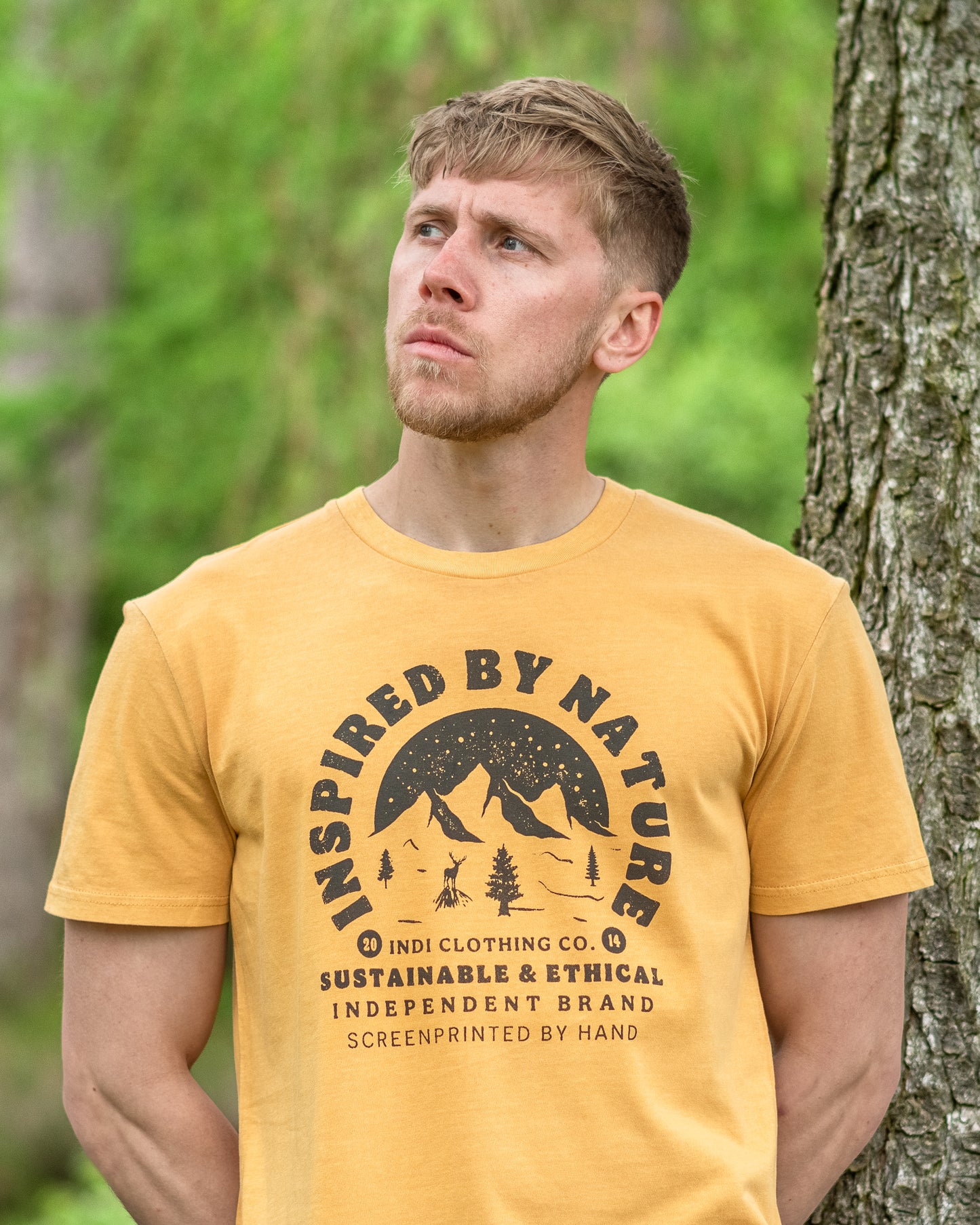 'Inspired By Nature' T-shirt in Vintage Ochre