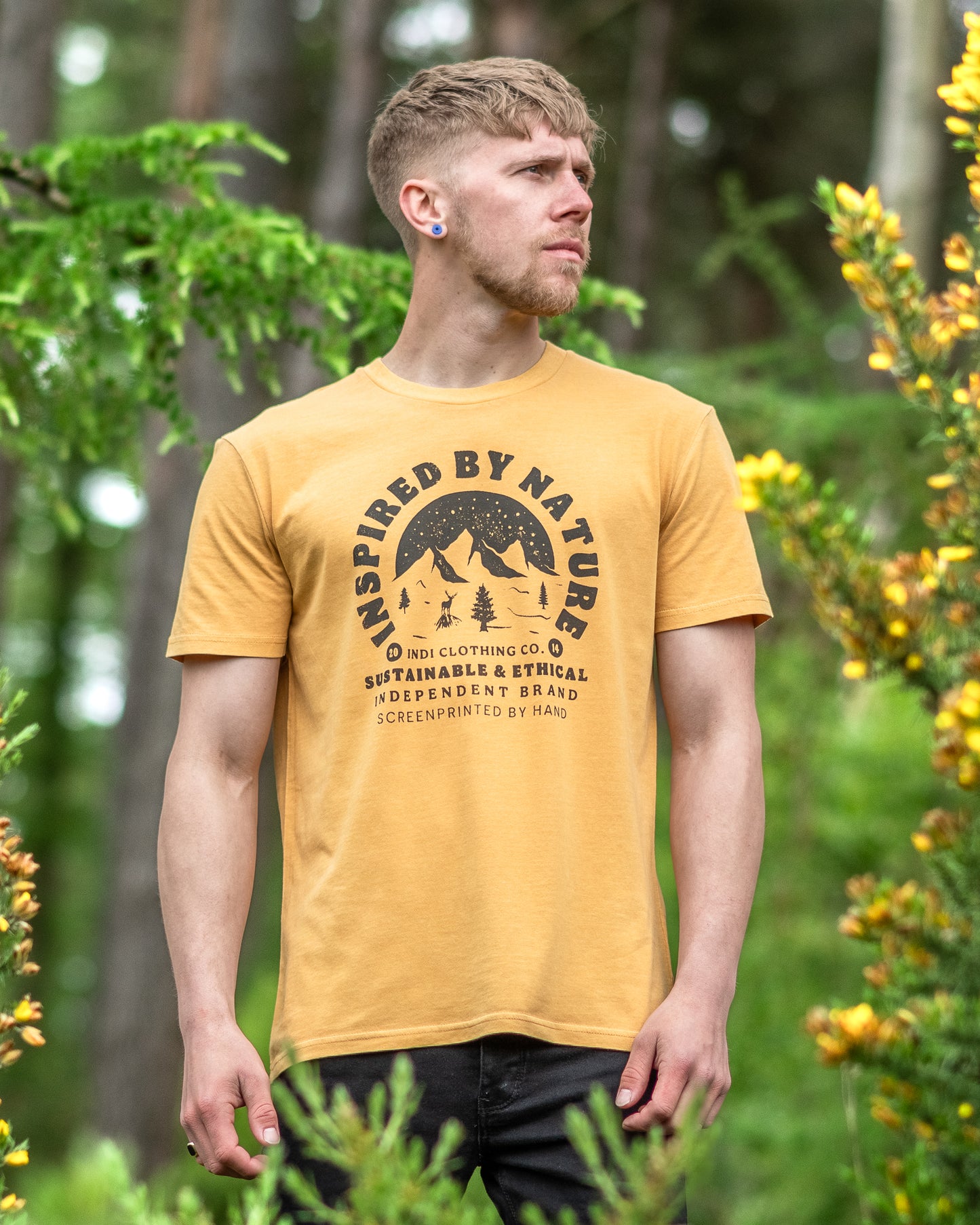 'Inspired By Nature' T-shirt in Vintage Ochre