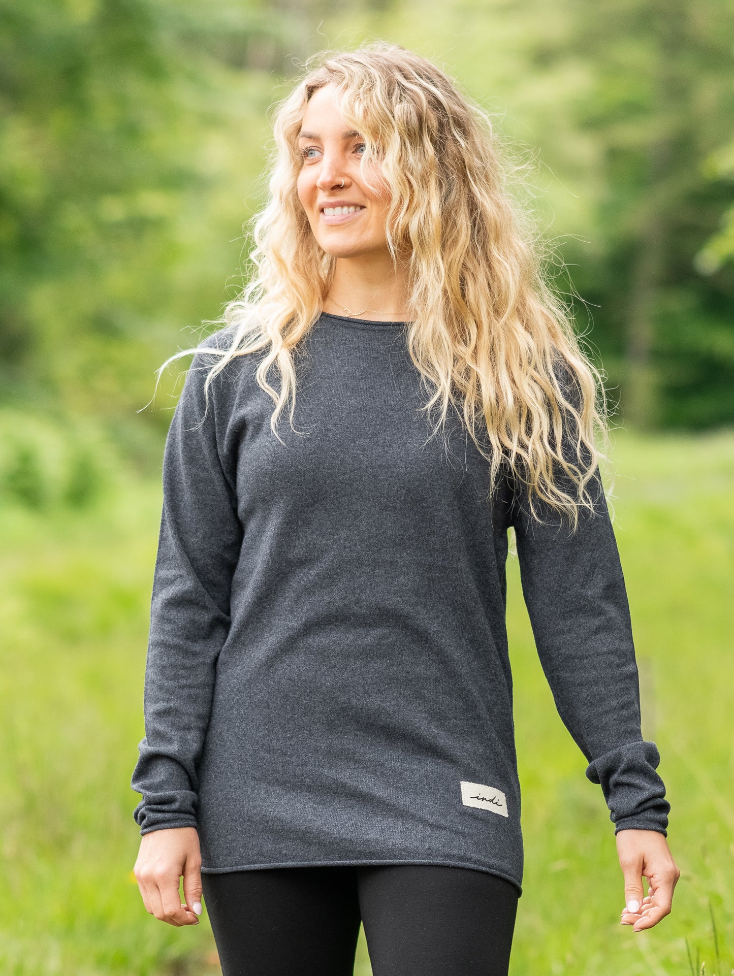 EcoBlend Lightweight Sweater in Dark Grey