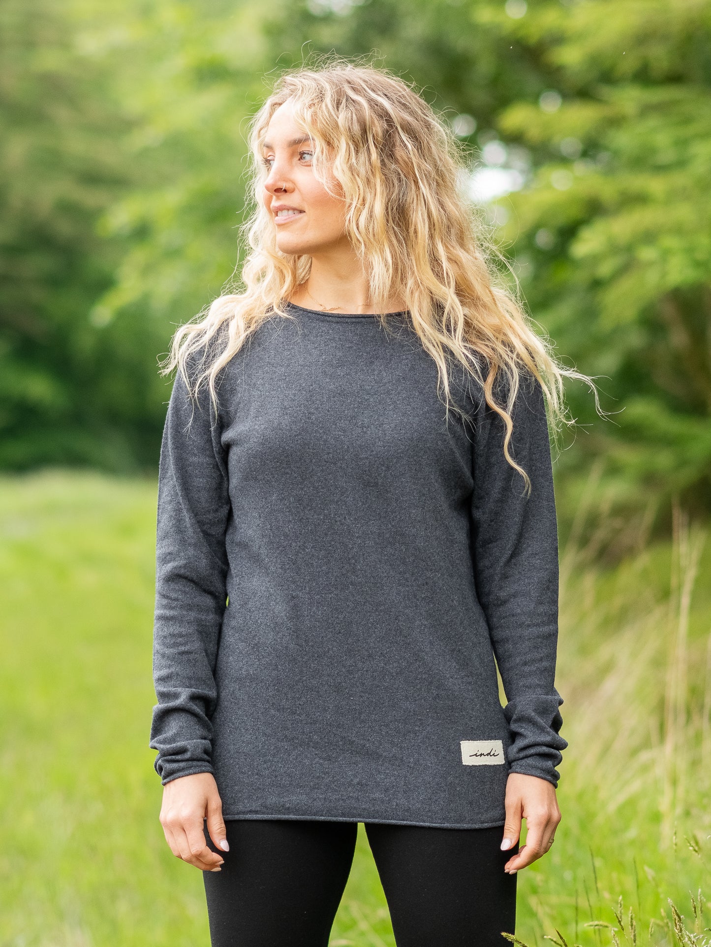 EcoBlend Lightweight Sweater in Dark Grey