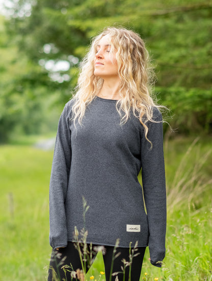 EcoBlend Lightweight Sweater in Dark Grey