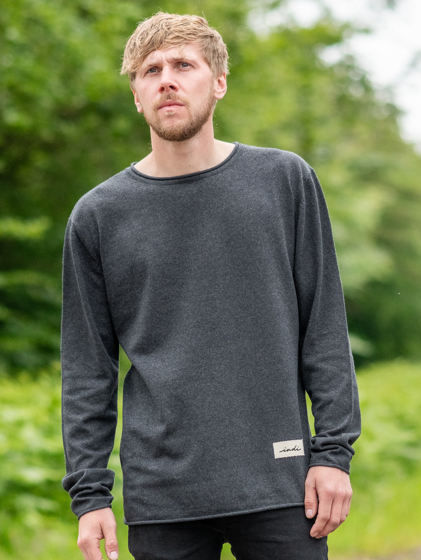 EcoBlend Lightweight Sweater in Dark Grey