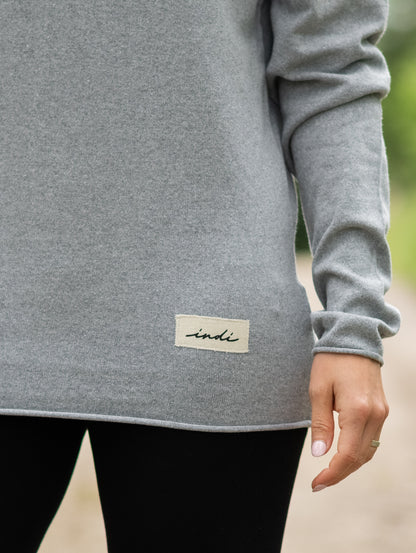 EcoBlend Lightweight Sweater in Light Grey