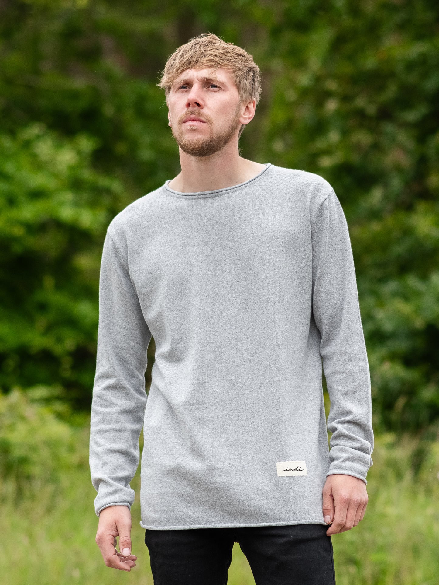 EcoBlend Lightweight Sweater in Light Grey