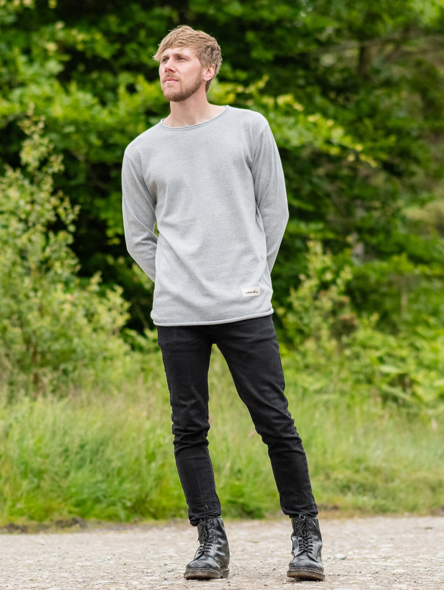 EcoBlend Lightweight Sweater in Light Grey