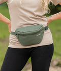 EcoJourney Minimal Cross Body Bum Bag in Pine Green