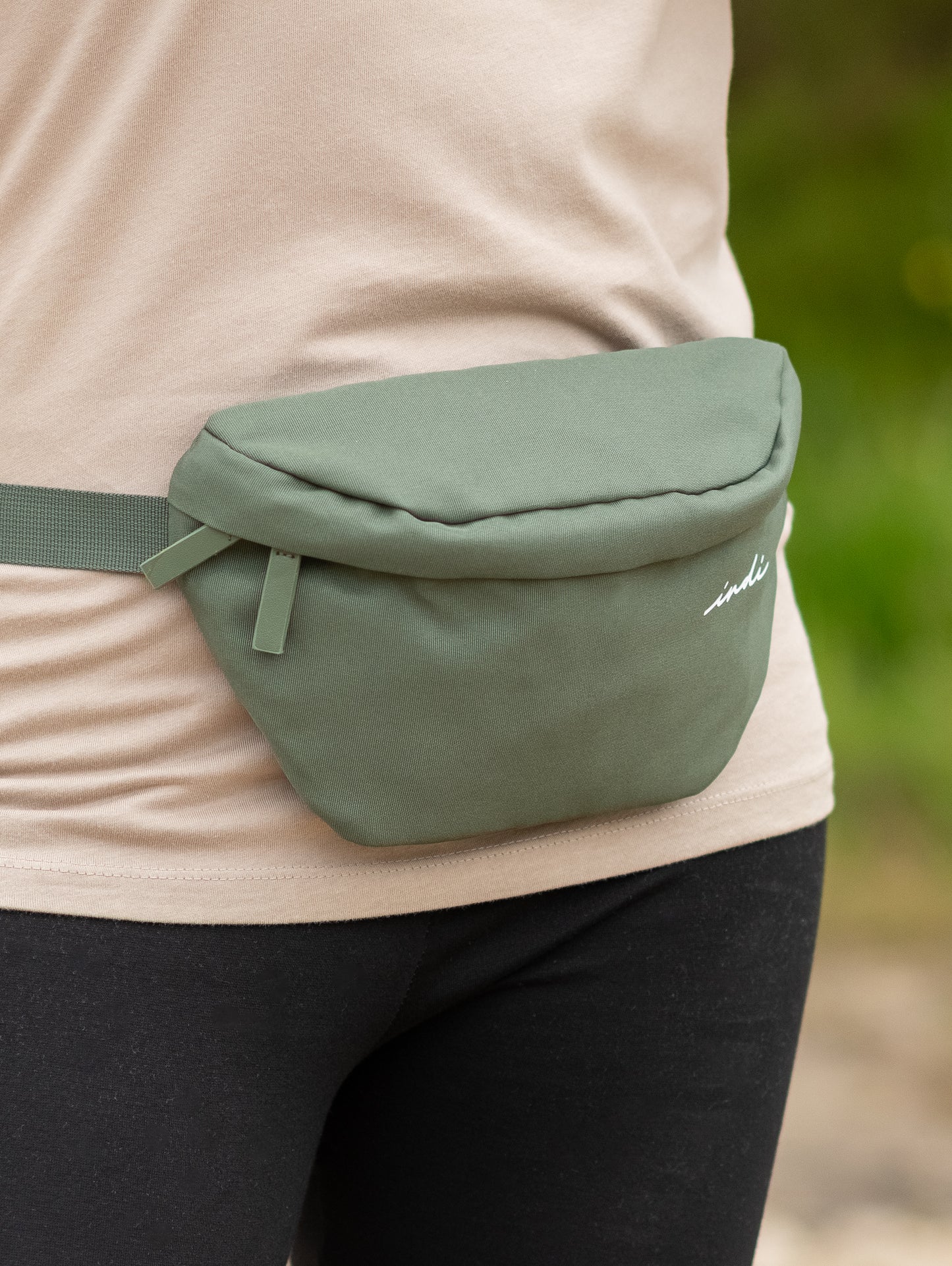 EcoJourney Minimal Cross Body Bum Bag in Pine Green