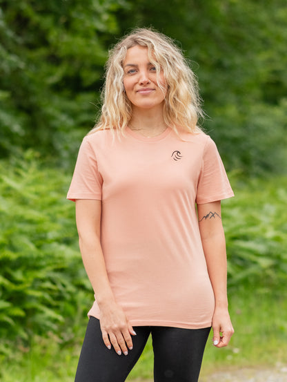 OceanWave Organic T-shirt in Coral