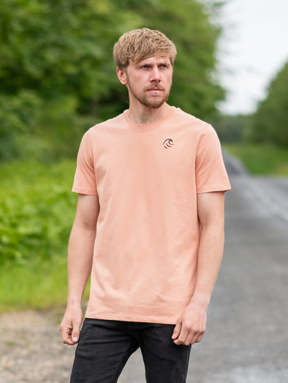 OceanWave Organic T-shirt in Coral