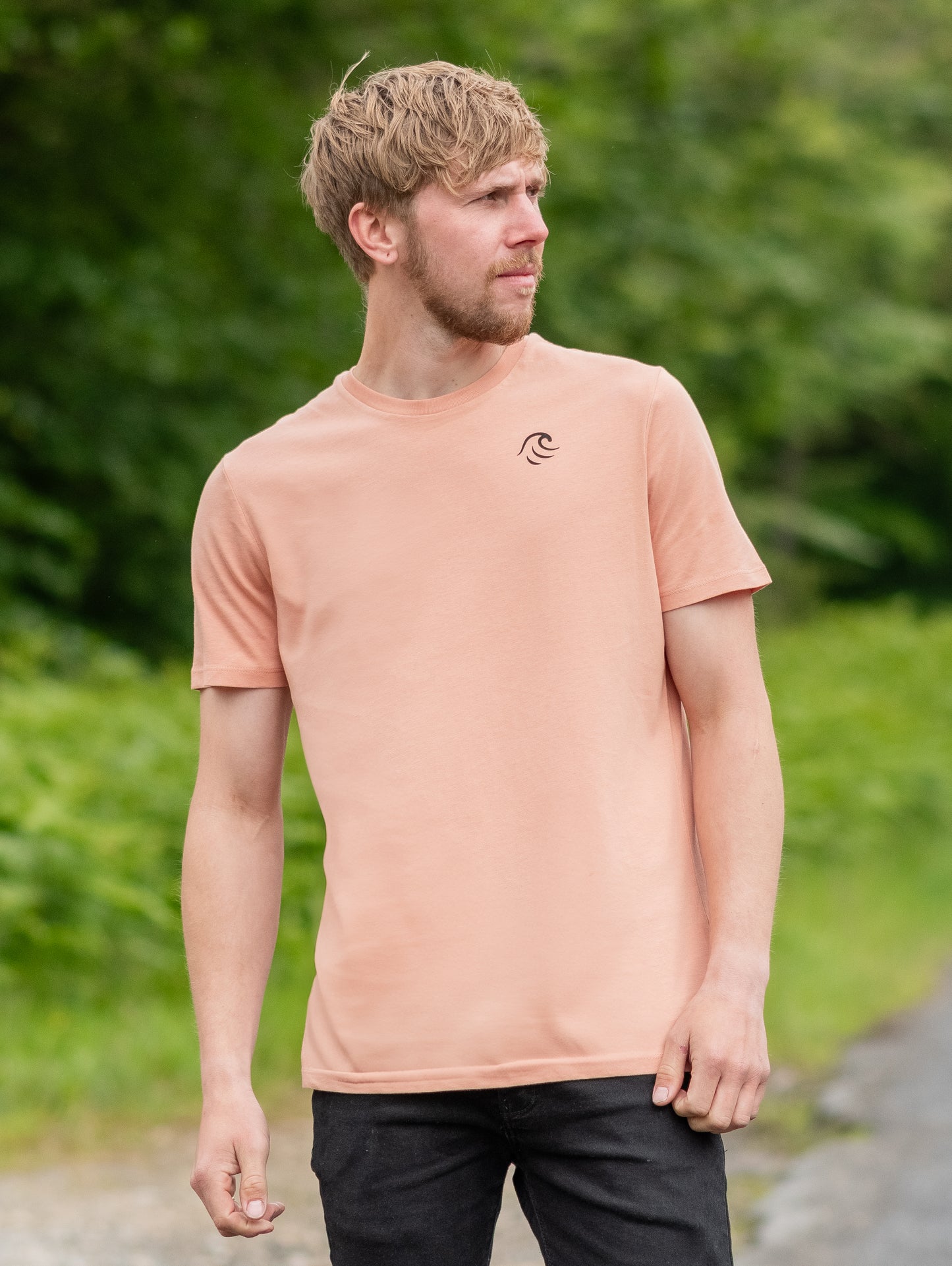 OceanWave Organic T-shirt in Coral