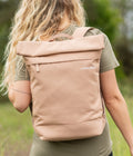 EcoJourney Minimal Roll-Top Backpack in Hazelnut