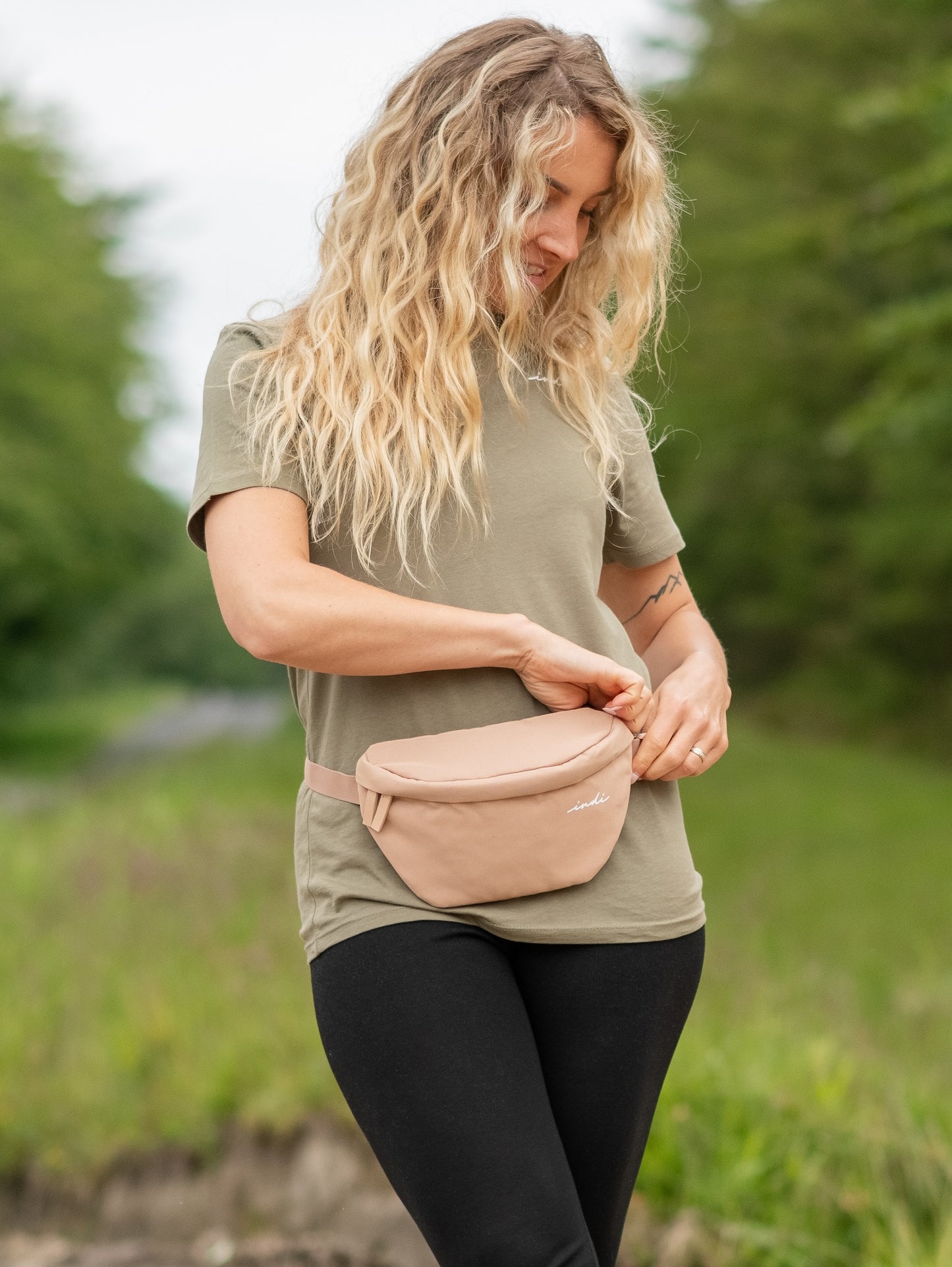 EcoJourney Minimal Cross Body Bum Bag in Hazelnut