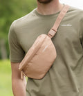 EcoJourney Minimal Cross Body Bum Bag in Hazelnut