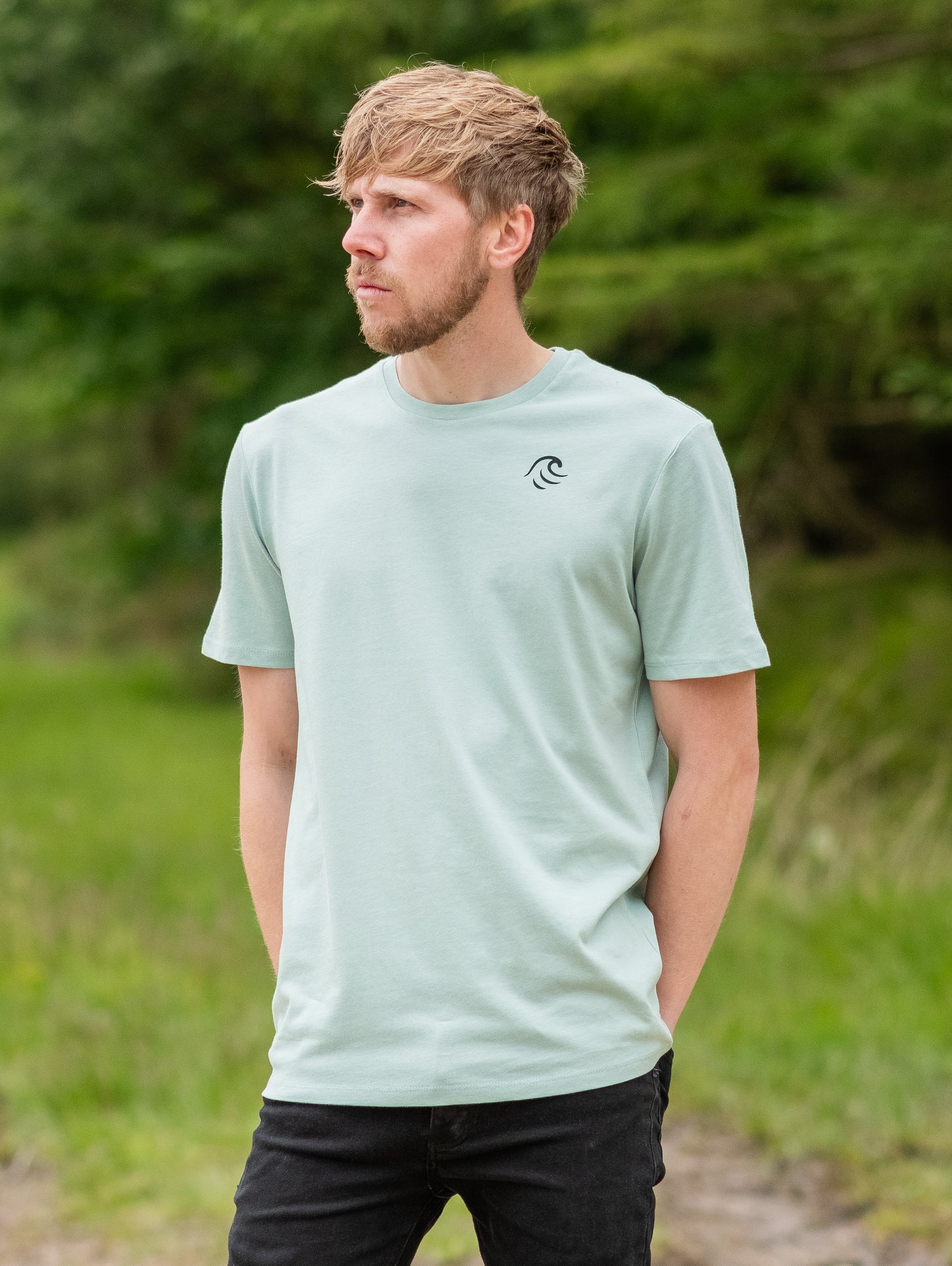 OceanWave Organic T-shirt in Seafoam