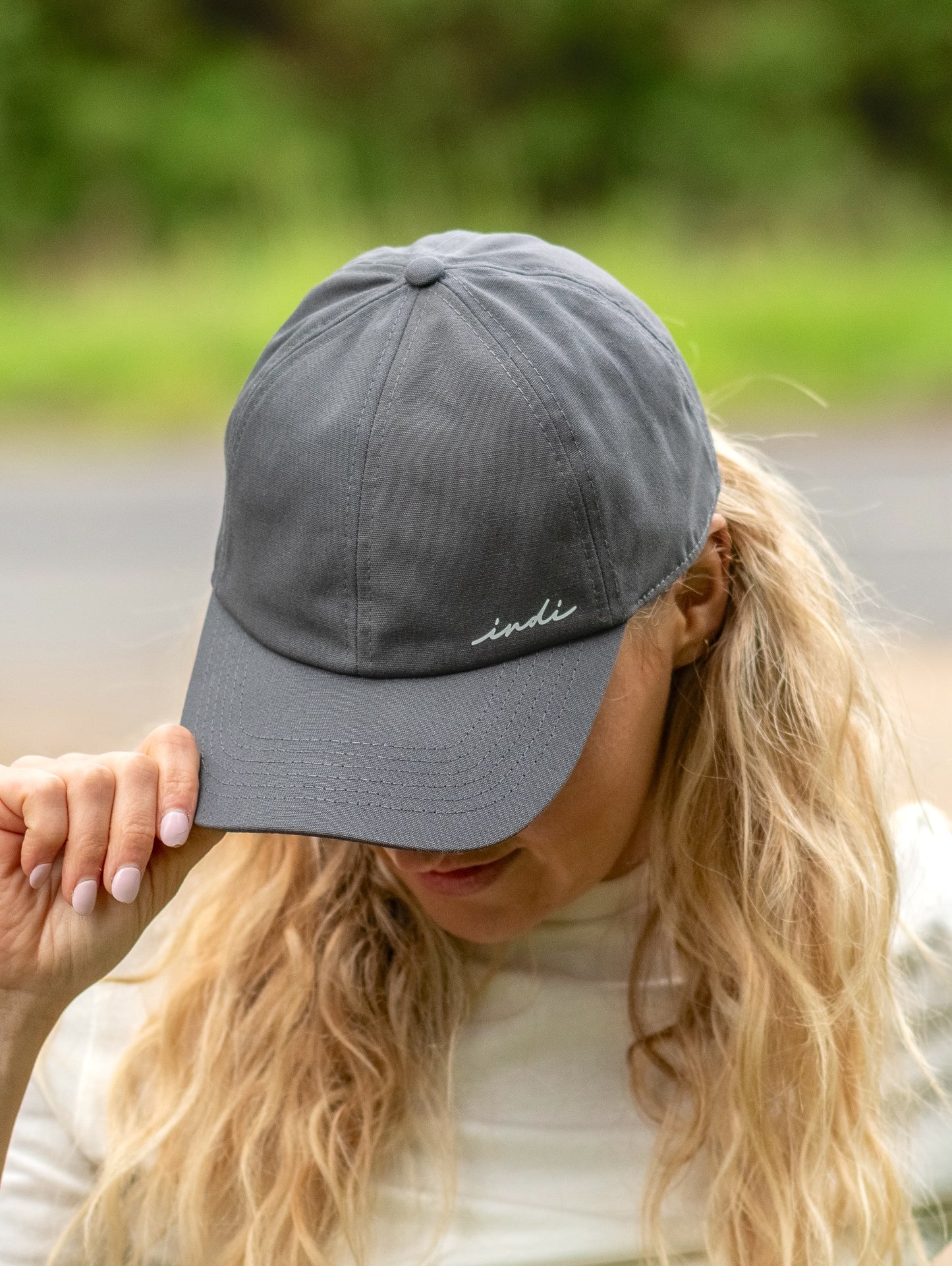 BareEssentials Classic Organic Cap in Graphite Grey