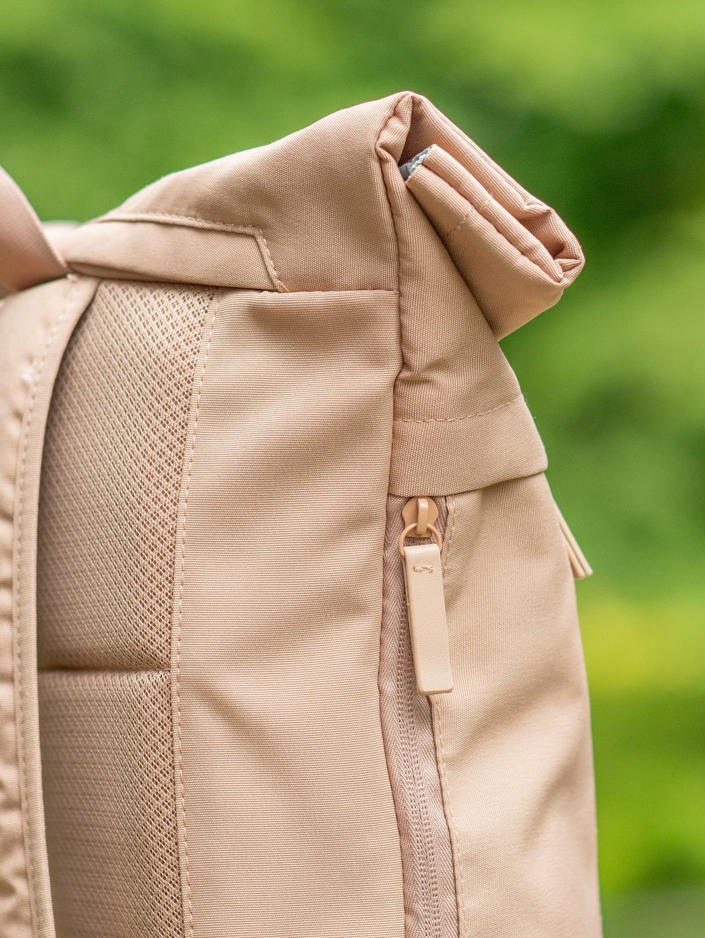 EcoJourney Minimal Roll-Top Backpack in Hazelnut