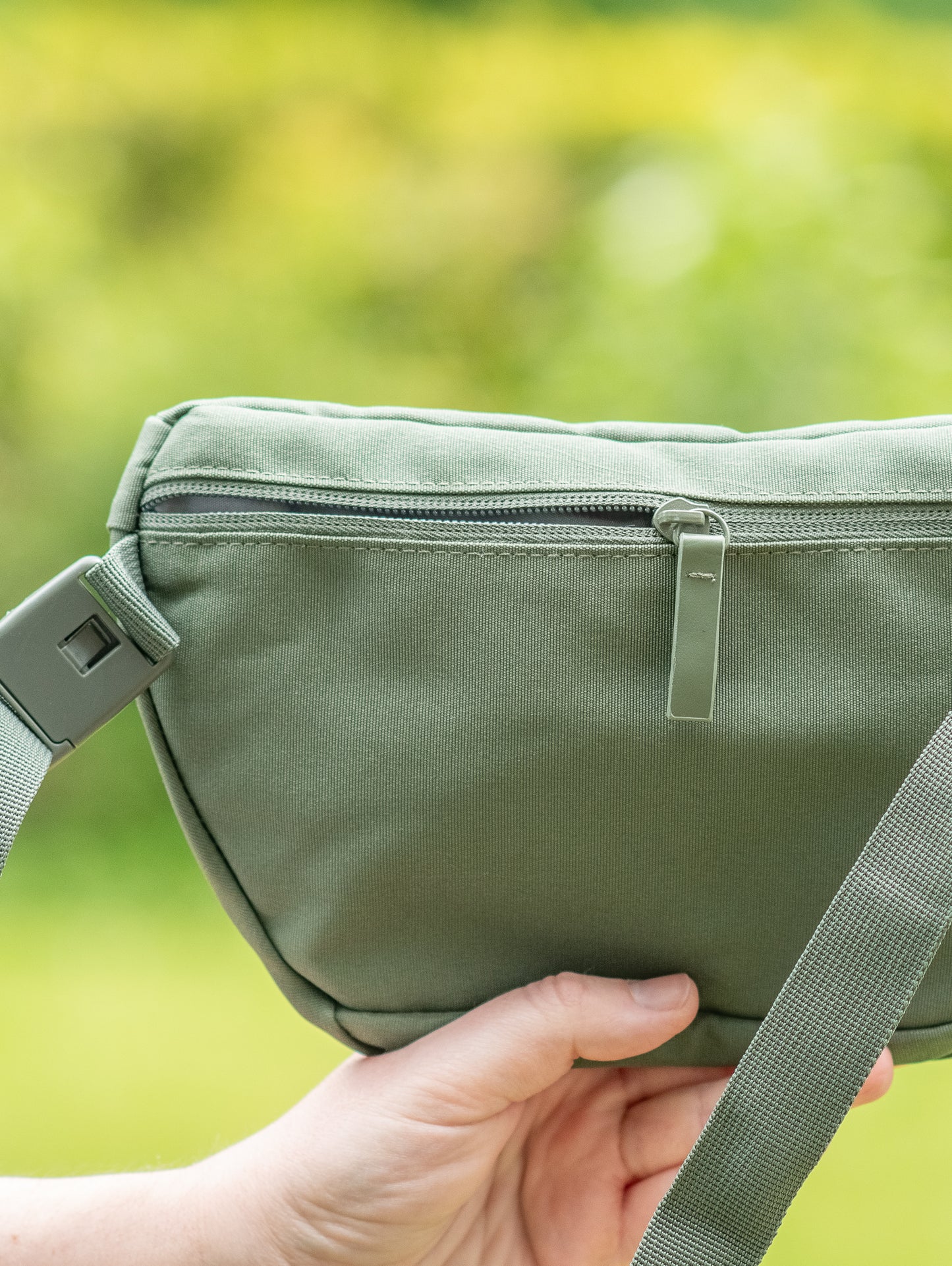 EcoJourney Minimal Cross Body Bum Bag in Pine Green