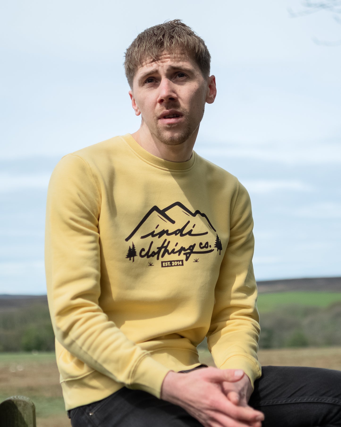 The Mountainscape Deluxe Sweater in Dusty Yellow