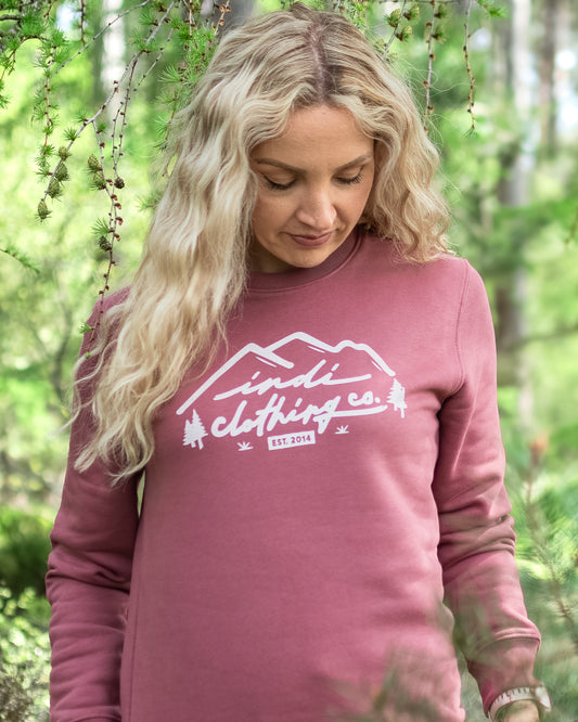 The Mountainscape Deluxe Sweater in Deep Dusty Pink