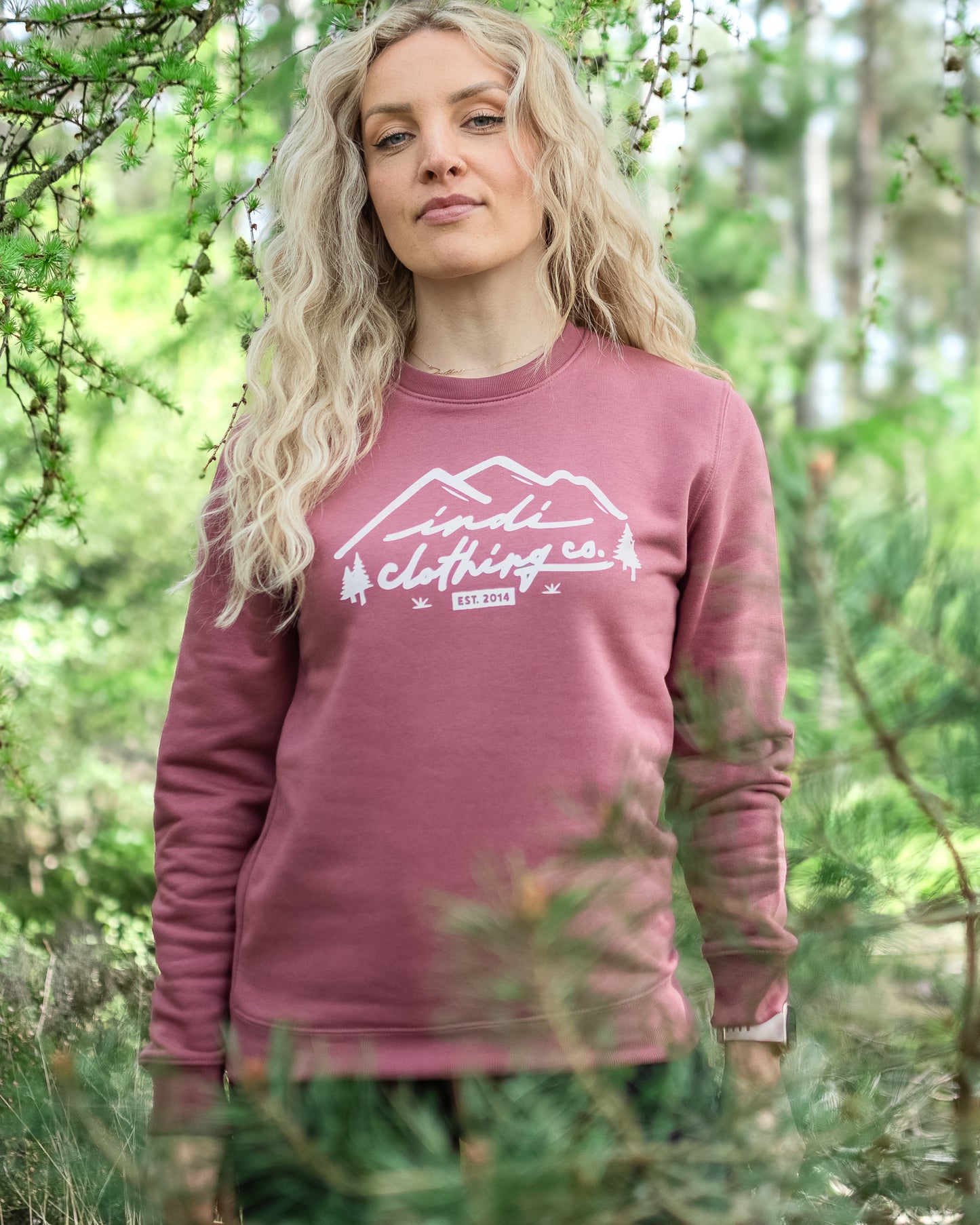 The Mountainscape Deluxe Sweater in Deep Dusty Pink