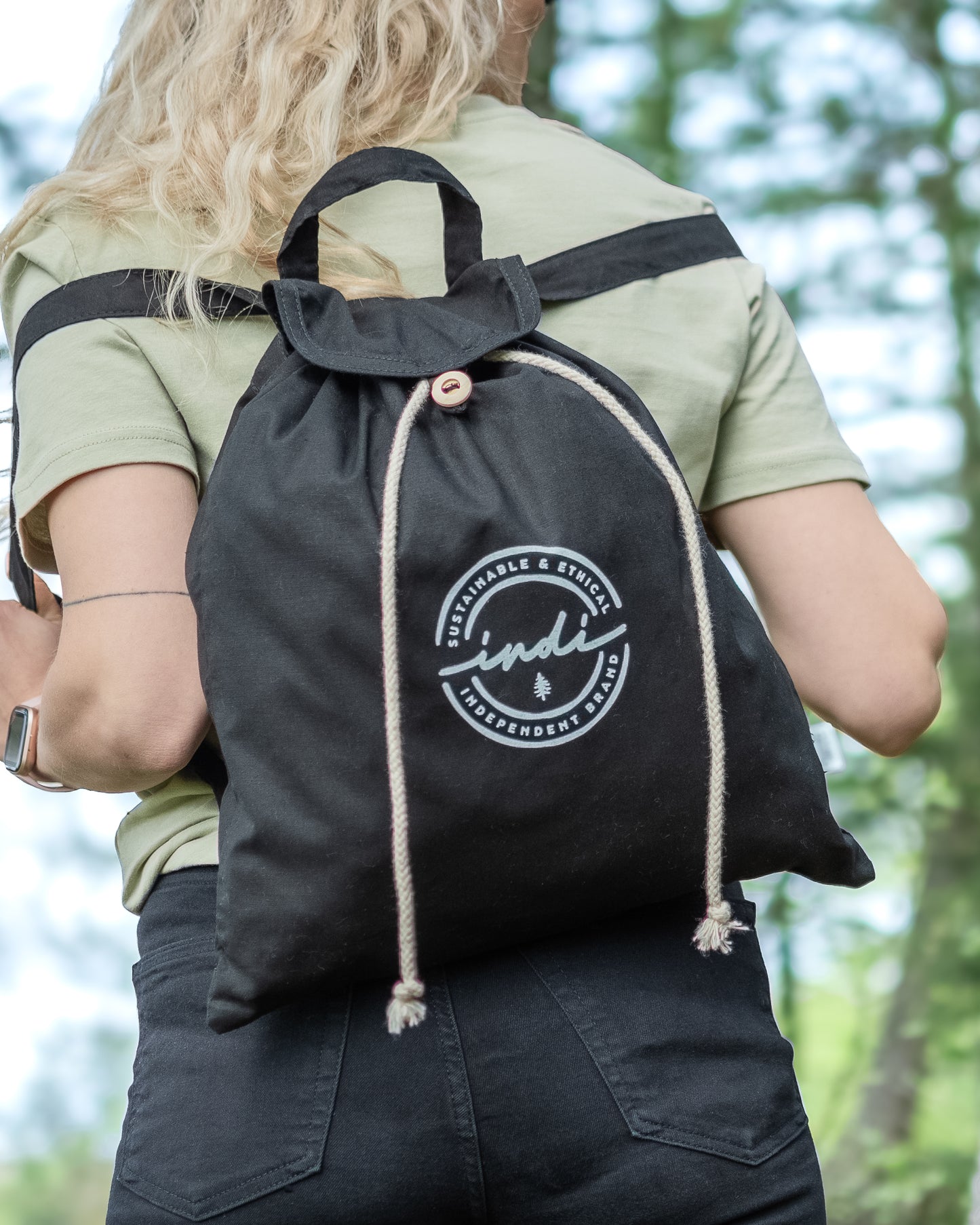Natural Organic Backpack in Black