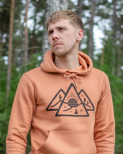 Wild Sunrise Deluxe Hoodie in Dusty Orange