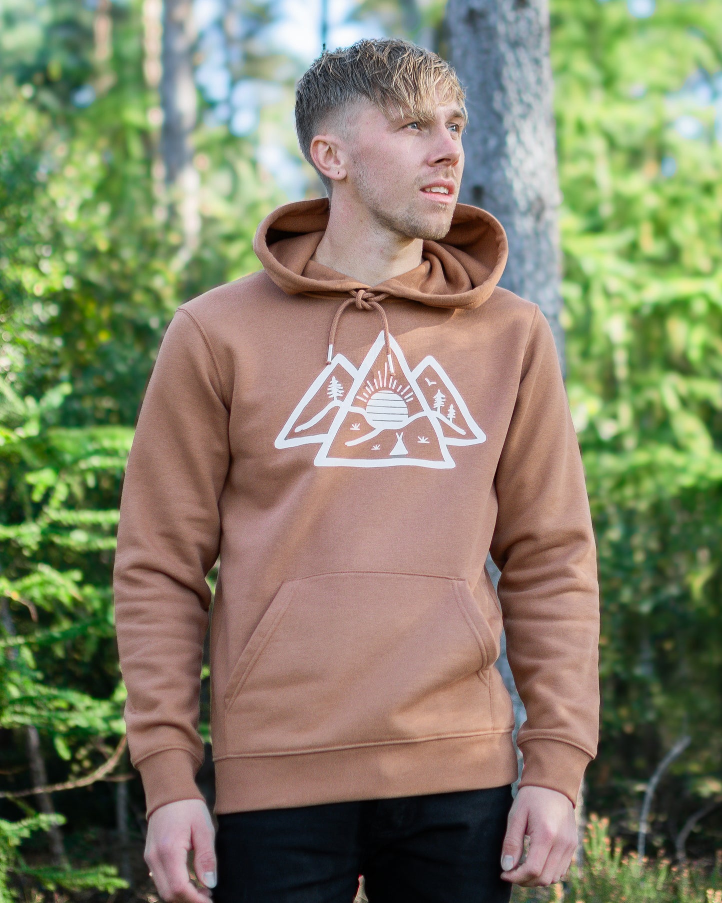 Wild Sunrise Deluxe Hoodie in Caramel