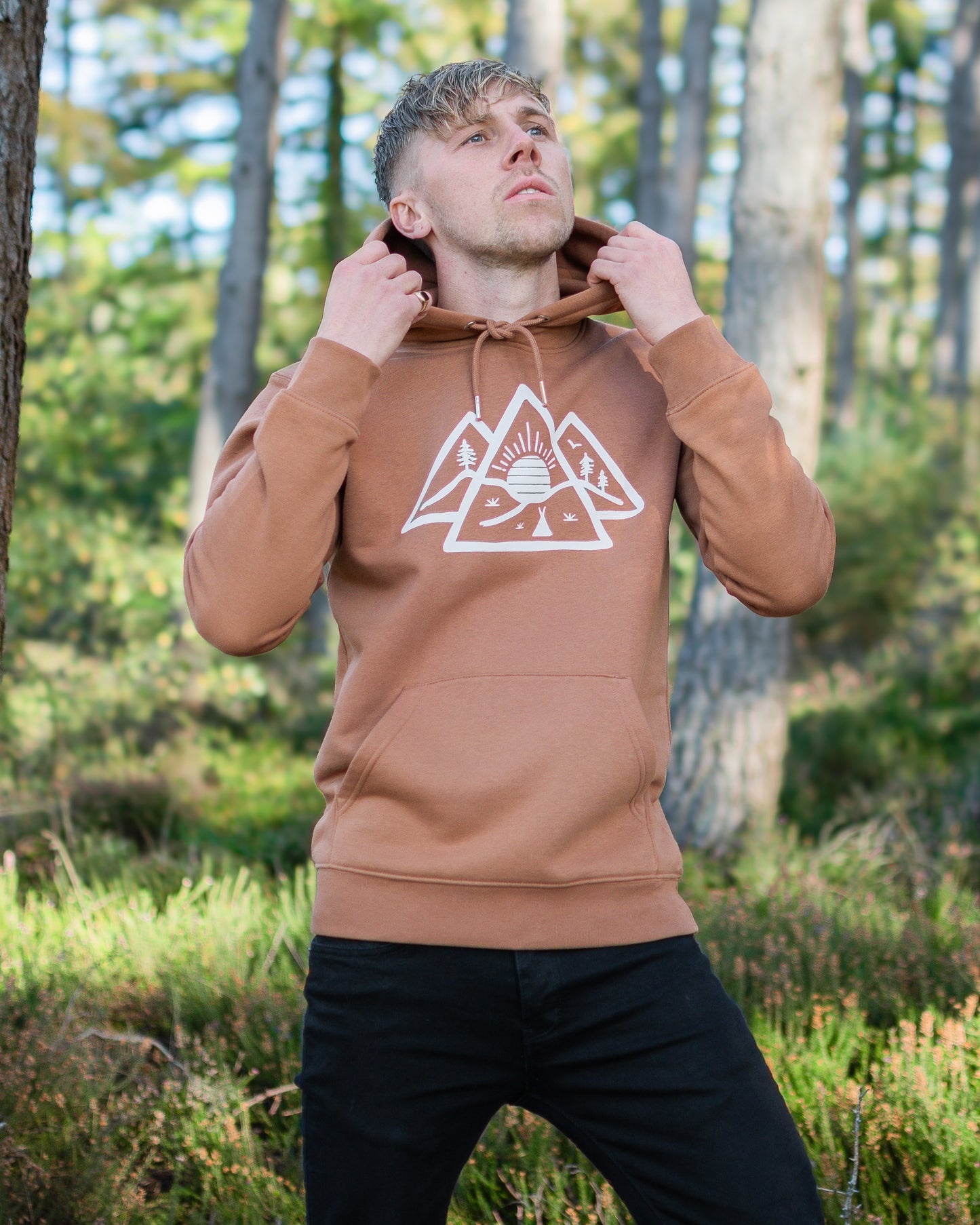 Wild Sunrise Deluxe Hoodie in Caramel